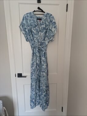 Vince Camuto Blue Floral Maxi Dress